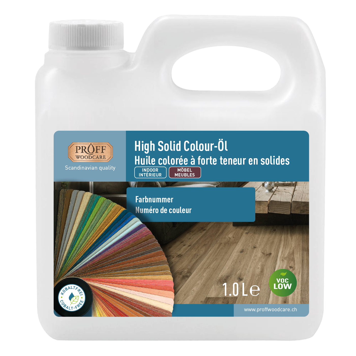 Huile colorante à haute teneur en solides