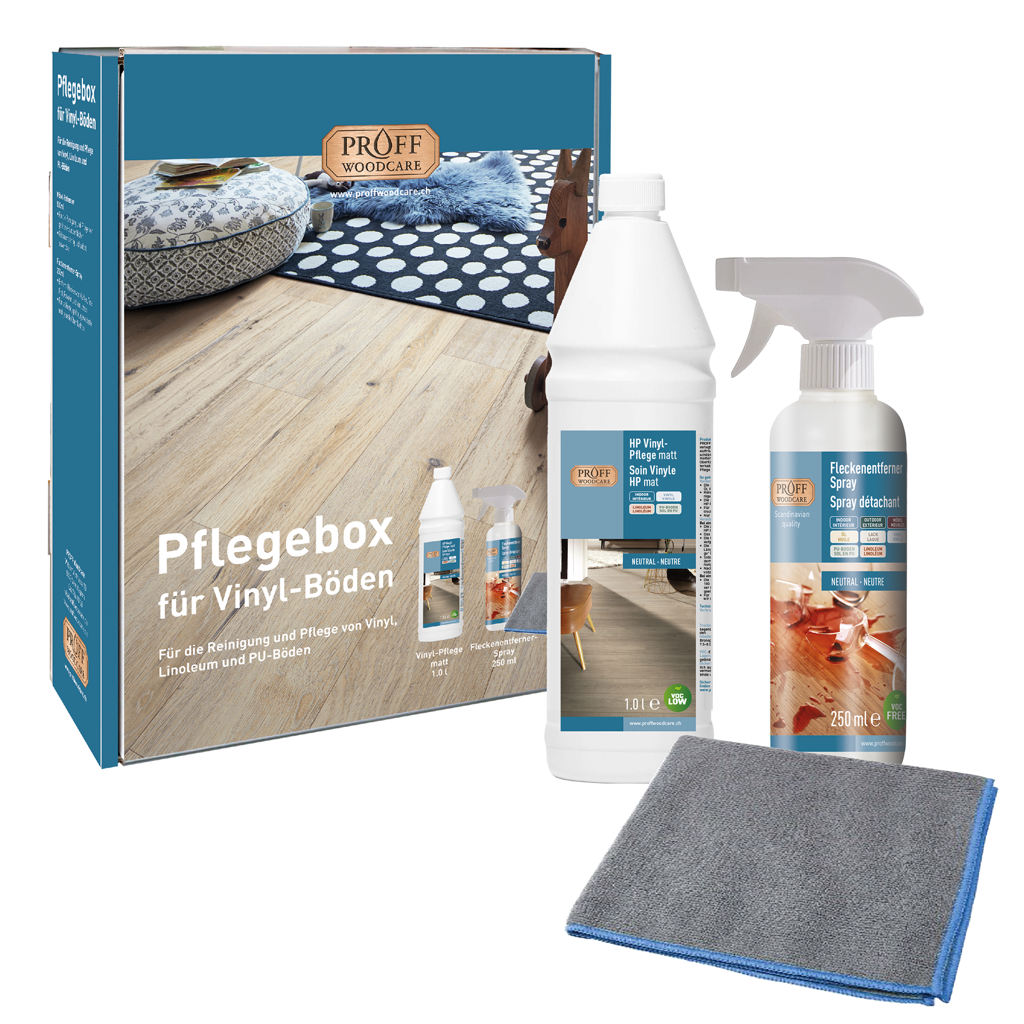 Boîte d'entretien pour sols en vinyle