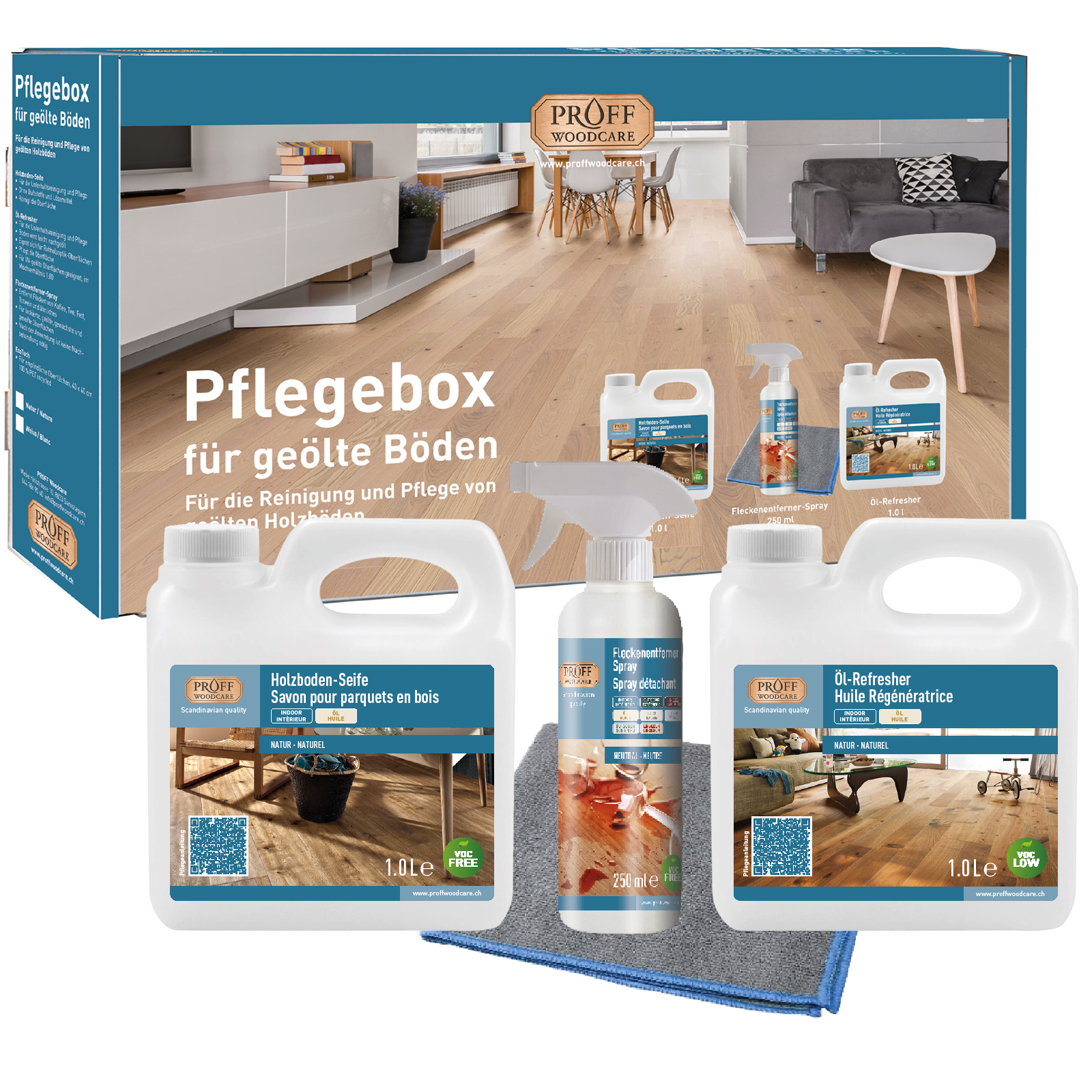 Boîte d'entretien pour sols huilés