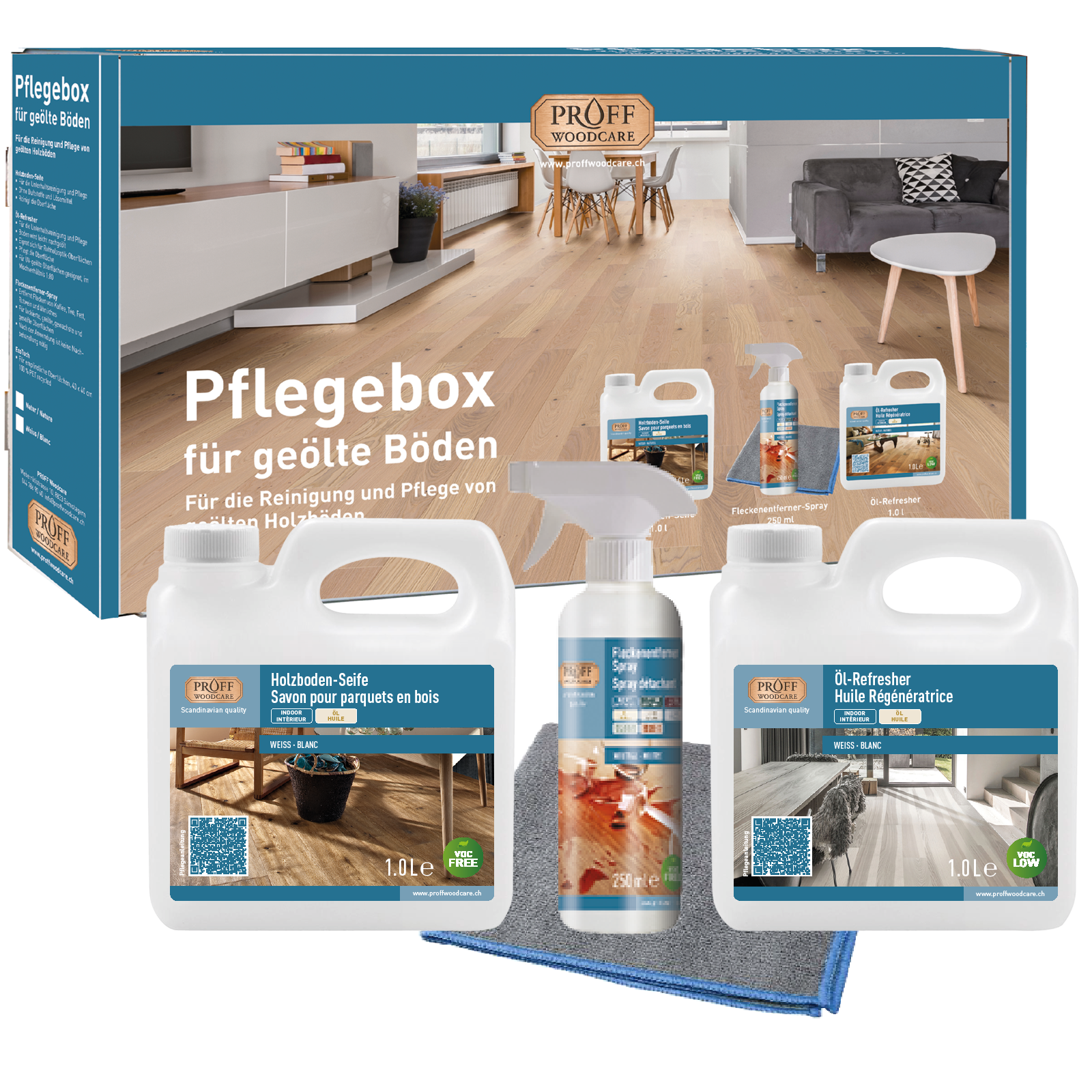 Boîte d'entretien pour sols huilés